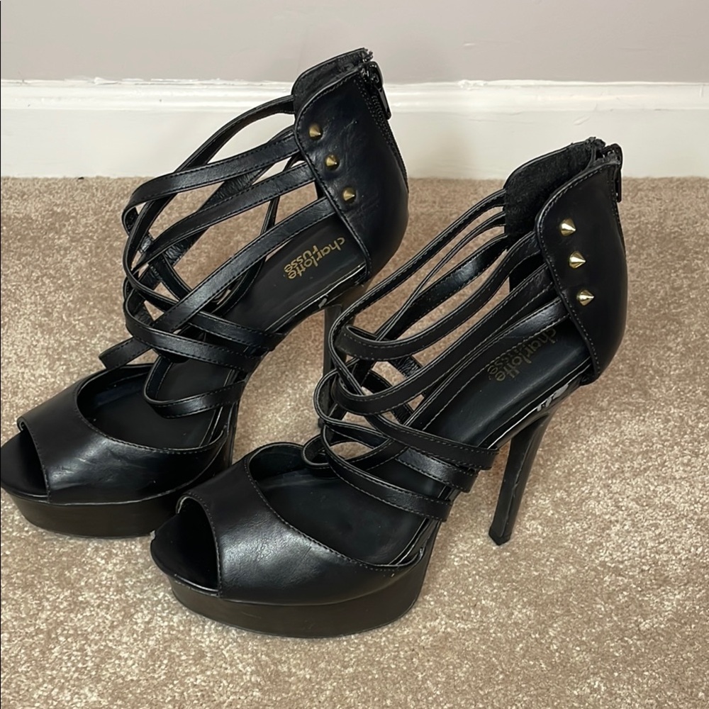 Black Strappy Heels